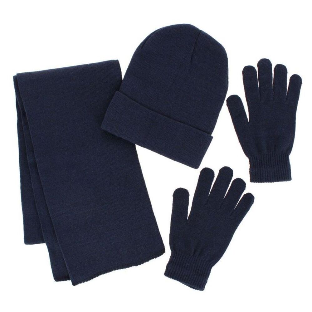 CTM Adult One Size Winter Beanie Hat Gloves and Scarf Set by Wootie